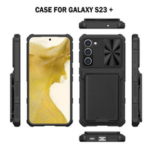 Load image into Gallery viewer, Anti-Spy Slide Camera Protection Leather Phone Case For Samsung S23 Plus/ S23 Ultra Slot Card Holder Silicone Soft Armour Shockproof Cover - Anti-Spy Guru, Anti-Spy, Camera Protection Slider, Privacy, Webcam, Slider, Privacy Screen Protector, iphone, iPhone