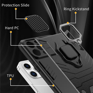 Anti-Spy Armor Shockproof CamShield Case For iPhone 12 /11/ Pro/ Max/ XR/ XS/ Max/ X /7/ 8Plus /13 Magnetic Ring Holder - Anti-Spy Guru, Anti-Spy, Camera Protection Slider, Privacy, Webcam, Slider, Privacy Screen Protector, iphone, iPhone