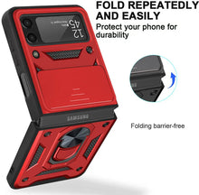 Load image into Gallery viewer, Anti-Spy Case For Samsung Galaxy Z Flip 3/4 with Magnetic Car Ring, Camera Protection, CamShield Shockproof, Armor, Stand Holder - Anti-Spy Guru, Anti-Spy, Camera Protection Slider, Privacy, Webcam, Slider, Privacy Screen Protector, iphone, iPhone
