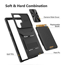 Load image into Gallery viewer, Anti-Spy Slide Camera Protection Leather Phone Case For Samsung S23 Plus/ S23 Ultra Slot Card Holder Silicone Soft Armour Shockproof Cover - Anti-Spy Guru, Anti-Spy, Camera Protection Slider, Privacy, Webcam, Slider, Privacy Screen Protector, iphone, iPhone